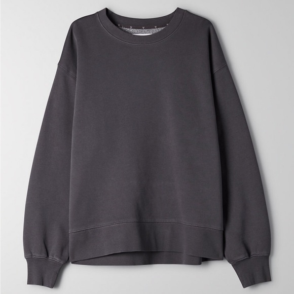 NWT Aritzia TNA Mega Crew with Hi-Rise Shorts Set in GD Periscope - Picture 1 of 4